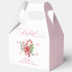 Rosa Schneeblatt Festliche Zuckerpuppe Baby Shower Geschenkschachtel