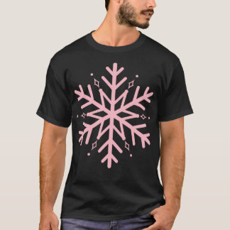 Rosa Schneeflocke T-Shirt