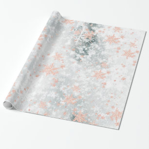 Rosa Schneeflocken Frozen Eissee Geschenkpapier