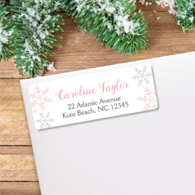 Rosa Schneeflocken Kinderdusche Winter (Von Creator hochgeladen)