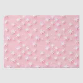 Rosa Schneeflocken Seidenpapier