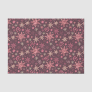 Rosa Schneeflocken Weihnachten Seidenpapier