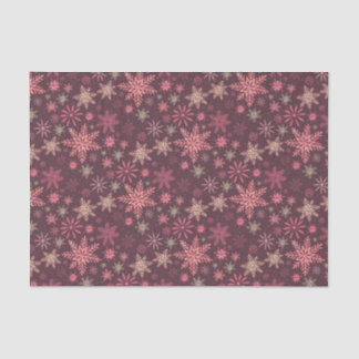 Rosa Schneeflocken Weihnachten Seidenpapier