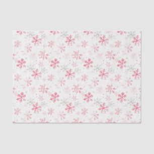 Rosa Schneeflocken Weihnachten Seidenpapier