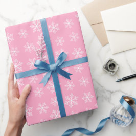 Rosa Schneeflockenpapier Geschenkpapier