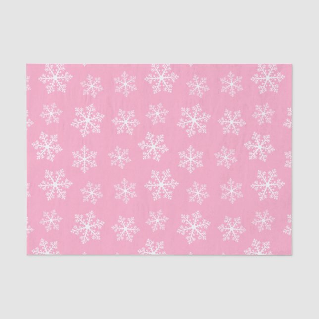 Rosa Schneeflockenpapier Seidenpapier (Vorderseite)