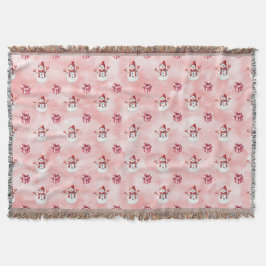 Rosa Schneemann Winter Decke