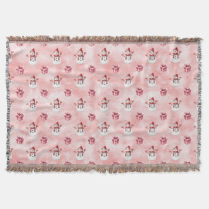 Rosa Schneemann Winter Decke