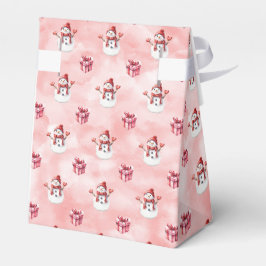 Rosa Schneemann Winter Geschenkschachtel