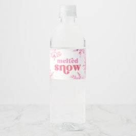 Rosa Schneewasser Flaschenetiketten