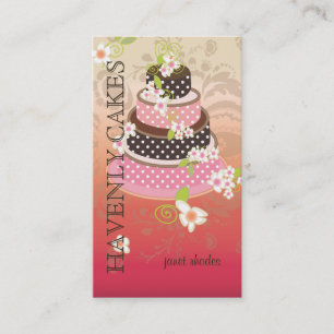 Rosa + Schokolade Hochzeitstorte/Bäckerei/Konditor Visitenkarte