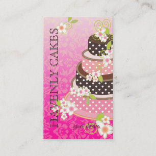 Rosa + Schokolade Hochzeitstorte/Bäckerei/Konditor Visitenkarte