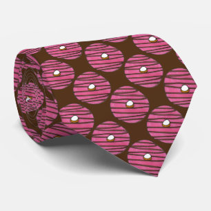 Rosa Schokolade Zebra Streifen Donut Doughnut Kraw Krawatte