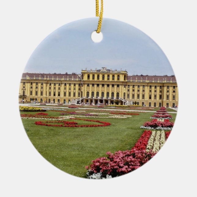 Rosa Schonbrunn Schloss, Blumen Wiens, Österreich Keramik Ornament (Vorne)