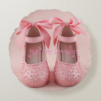 Rosa schöne Schuhe Rundes Kissen