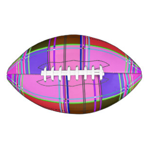 Rosa Schottenstoff-Musterstoff Madras Football