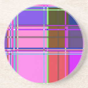 Rosa Schottenstoff-Musterstoff Madras Getränkeuntersetzer