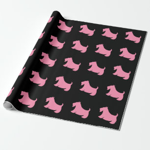 Rosa Schottischer Terrier-Wrap-Papier Geschenkpapier
