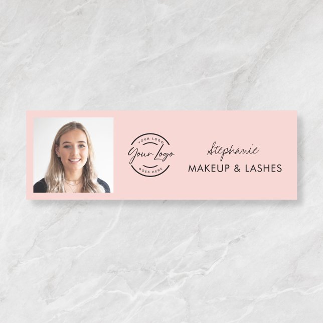 Rosa Schrift-Logo Foto Make-up Namensschild (Von Creator hochgeladen)