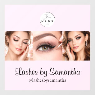 Rosa Schrift-Logo Foto-Make-up-Studio-Fenster Fensteraufkleber