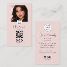 Rosa Schrift-Logo QR-Code Foto Make-up