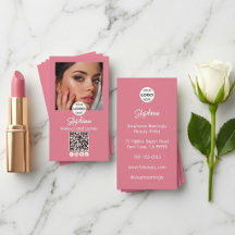 Rosa Schrift-Logo QR-Code Foto Make-up