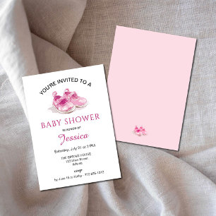 Rosa Schuhe Kinderdusche Einladung