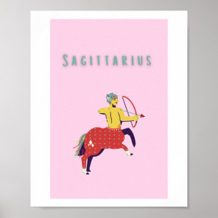 Rosa Schütze, Tierkreiszeichen, Sternzeichen Poster