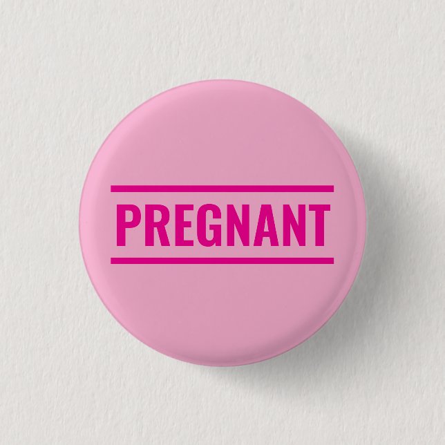 Rosa schwanger button (Vorderseite)