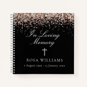 Rosa Schwarz in Love Memory Funeral Gästebuch Notizbuch