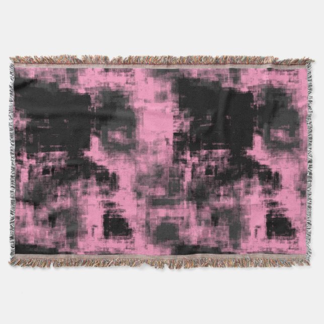 Rosa Schwarz und Grau Decke (Vorderseite)