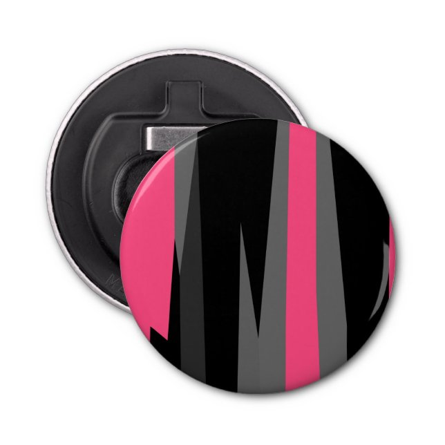 Rosa Schwarz und Grau Flaschenöffner (Vorderseite)