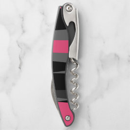 Rosa Schwarz und Grau Kellnermesser