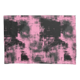 Rosa Schwarz und Grau Kissenbezug