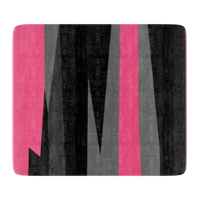 Rosa Schwarz und Grau Schneidebrett (Vorderseite)