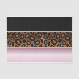 Rosa, Schwarz und Jaguar Seidenpapier
