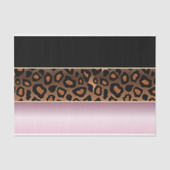 Rosa, Schwarz und Jaguar Seidenpapier (Vorderseite)