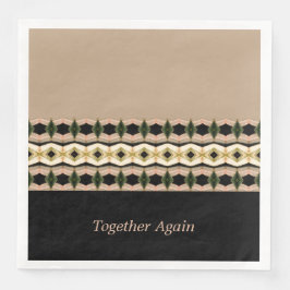 Rosa Schwarz und Taupe Elegante Serviette