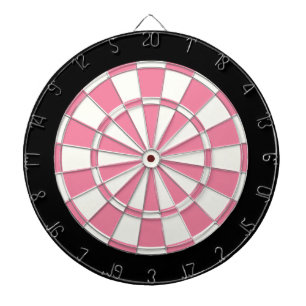 Rosa Schwarz und Weiß Dartscheibe