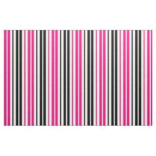 Rosa Schwarz Weiß Streifen Muster Design Stoff