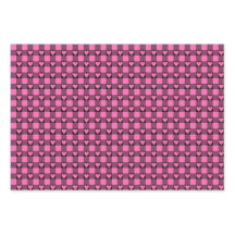 Rosa-schwarze Büffel-Herz-Karopapier