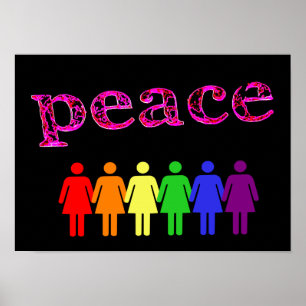Rosa, schwarze LGBTQIA Poster