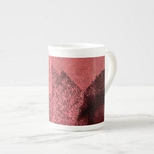 Rosa schwarze Liebe inspiriert abstrakte Malkunst Prozellantasse