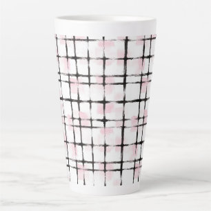 Rosa schwarze Streifen Milchtasse