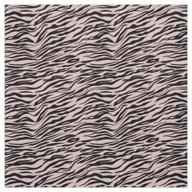 Rosa Schwarze Zebra-Print Stoff (Muster)