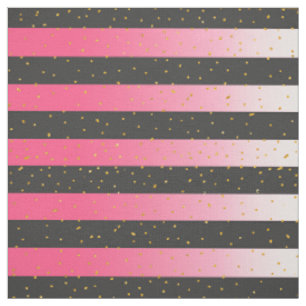 Rosa schwarzer GoldImitat-Glitter punktiert Stoff