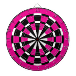 Rosa schwarzer u. weißer Dartboard Dartscheibe