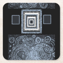 rosa schwarzer Untersetzer