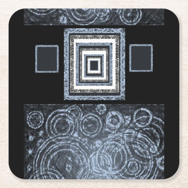 rosa schwarzer Untersetzer (Vorderseite)