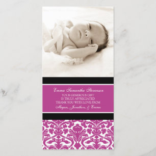 Rosa Schwarzes danken Ihnen Dankeskarte